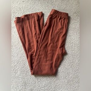 Rust Ribbed Pants Spoiled y2k flare